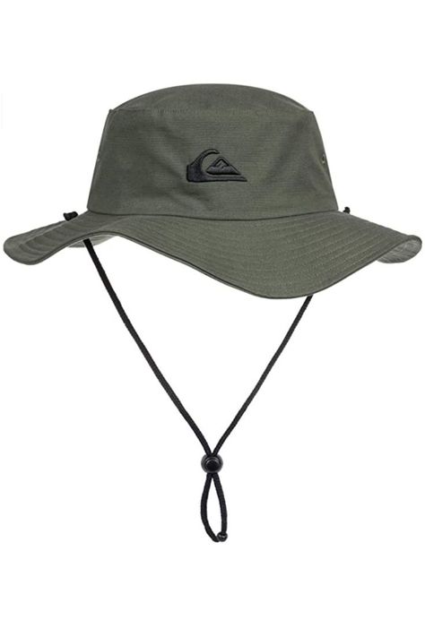 Quiksilver Men's Bushmaster Sun Protection Floppy Visor Bucket Hat #cap #hat #bushmastercap 100% Cotton Imported Pull-On closure Hand Wash Only Cotton twill fabric with Adjustable strap in matching fabric and Quiksilver embroidery on front Bucket Hat Outfit, Boonie Hat, Hat Outfit, Bucket Cap, Trendy Hat, Snowboarding Gear, Hat For Man, Tag Sale, Twill Fabric