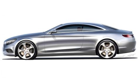 2015 Mercedes S Class Coupe design sketch 2 Mercedes S Class Coupe, Automotive Sketch, Car Side View, Sedan Cars, Mercedes Benz S, Auto Design, Car Design Sketch, Car Side, Concept Car Design