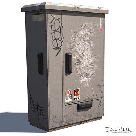 Electric Box, Hard Surface Modeling, Toy Sculpture, Savings Box, Punk Design, Game Props, Graphic Design Lessons, 3d Modelling, Prop Design