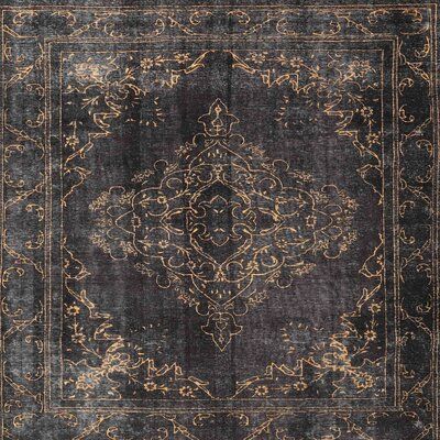 100% Machine Washable - simply throw in the washing machine, lay flat to dry, and enjoy your fresh and clean rug! Rug Size: Square 4' | Brown / Gray 48 x 48 x 0.08 in Area Rug - Canora Grey Oriental Machine Woven Area Rug Polyester / Chenille | 48 H x 48 W x 0.08 D in | Wayfair Woven Area Rug, Black Area Rugs, Traditional Interior, Charcoal Black, Black Rug, Brown Area Rugs, White Area Rug, Beige Area Rugs, Grey Rugs