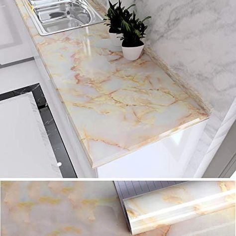 VEELIKE Marble Sticky Back Plastic Roll 40cm x 300cm Vinyl Wallpaper Self Adhesive Film Waterproof Oil Proof Contact Paper for Desk Wardrobe Cabinet: Amazon.co.uk: DIY & Tools Pink Marble Wallpaper, Marble Contact Paper, Marble Sticker, Countertop Cabinet, Bathroom Vanity Decor, Marble Vinyl, Kitchen Cabinet Drawers, Wardrobe Cabinets, Diy Vinyl