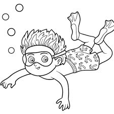 Sports Coloring Pages, Preschool Coloring Pages, Pool Colors, Summer Coloring Pages, Kids Coloring Book, Coloring Pages For Boys, Boys Swim, Kids Swimming, Free Printable Coloring Pages