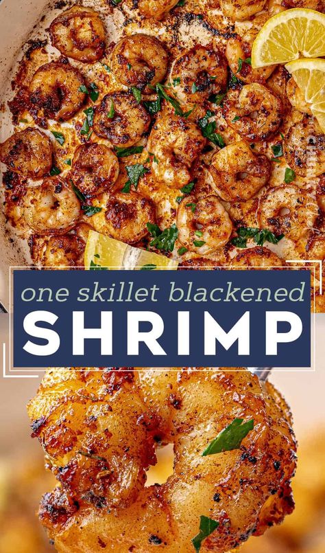 Healthy Cajun Shrimp Recipes, How To Blacken Shrimp, Juicy Shrimp Recipe, Blacken Shrimp Recipes, Pan Sear Shrimp, Pan Fry Shrimp Recipes, Best Seasoning For Shrimp, Best Shrimp Stir Fry Recipe, Shrimp Recipes Sauteed