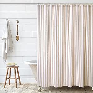 Girls Bathroom Shower Curtain, Neutral Shower Curtain, Curtains With Tassels, Aesthetic Shower Curtain, Farmhouse Shower Curtains, Girl Shower Curtain, Bathroom Decor Boho, Aesthetic Shower, Girls Shower Curtain