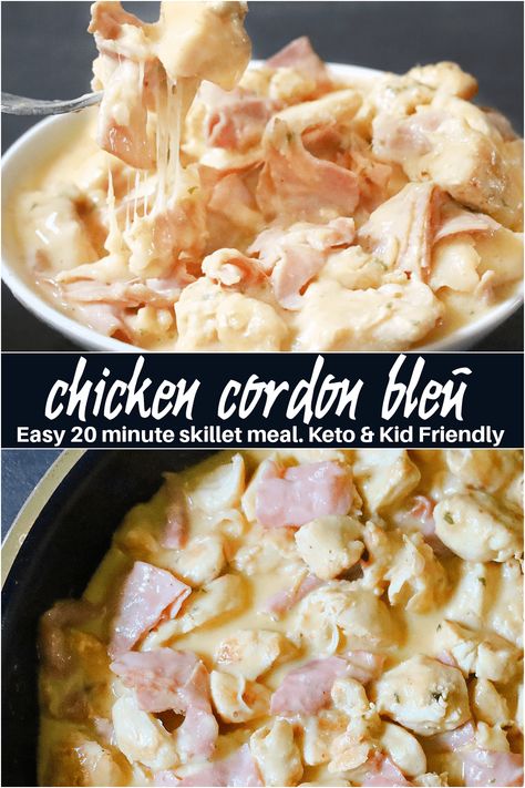 High Protein Chicken Cordon Bleu, Keto Chicken Cordon Bleu Casserole, Low Carb Chicken Cordon Bleu, Keto Chicken Cordon Bleu, Ww 2023, Keto Skillet, Moms Food, Ham Steak Recipes, Keto Entrees