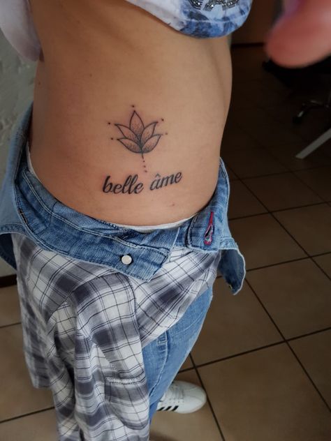 Belle ame tattoo Bella Ame Tattoo, Belle Ame Tattoo, Unalome Tattoo, Simple Designs To Draw, Tattoo Font, Classy Tattoos, Tattoo Idea, Future Tattoos, Cute Tattoos