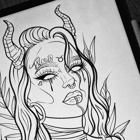 Tattoo Zodiac Taurus, Taurus Women Tattoo, Taurus Goddess Tattoo, Taurus Drawing, Taurus Tattoo For Women, Taurus Tattoo Designs, Taurus Tattoo, Taurus Tattoos, Goddess Tattoo