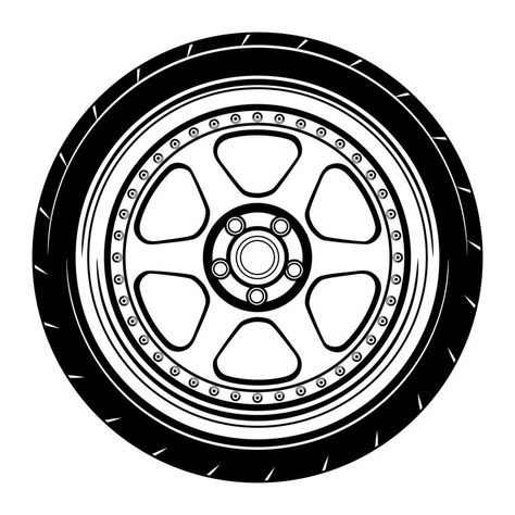 Car wheel illustration for conceptual design Wheel Drawing, Wheel Illustration, Jdm Wheels, Indian Flag Images, Jeep Wheels, Automotive Logo Design, Wheel Logo, Cute Funny Pics, Car Vector