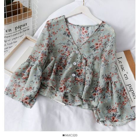 [AffiliateLink] 48 Floral Blouse Outfit Summer Advice To Copy 2022 #floralblouseoutfitsummer Floral Print Chiffon Blouse, Long Sleeve Chiffon Shirt, Chiffon Shirt Blouse, Ladies Tops Blouses, Floral Chiffon Blouse, Chiffon Blouses, Chiffon Floral, Floral Print Chiffon, Blouse Material