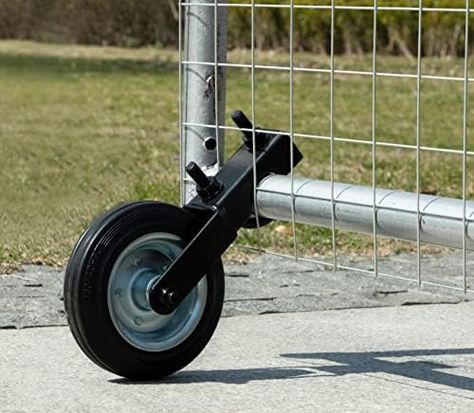 Amazon.com: HILLMASTER 6 Inch Gate Wheel Gate Caster Kit with 1-5/8" Thru 2" Gate Frames, Heavy Duty Gate Helper Wheel Gate Support Wheel for Chain Link Fence Swing Gate, Black : Industrial & Scientific Gate Wheels Ideas, Diy Gate, Gate Wheel, Diy Swing, Metal Gate, Gate Ideas, Side Gates, Black Industrial, Wooden Gates