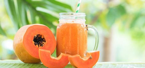 We've harnessed the heavenly flavor of papaya in this simple smoothie recipe. Taste the tropics, kick back, and put your feet up as you sip to your health! Juice Background, Papaya Drink, Papaya Tea, Slice Ideas, Papaya Juice, Tropical Juice, Smoothie Benefits, Papaya Smoothie, Mid Morning Snack