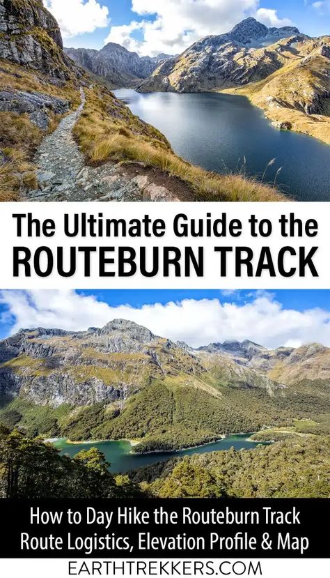 Ultimate guide to the Routeburn Track, New Zealand. How to do the Routeburn Track as a day hike and as a multi-day trek. Photos, maps, hiking stats, planning logistics, best direction, and helpful tips. Earth Trekkers, New Zealand Itinerary, Travel Inspiration Destinations, Milford Sound, Hiking Guide, Travel Spots, New Zealand Travel, Amazing Travel, Group Travel