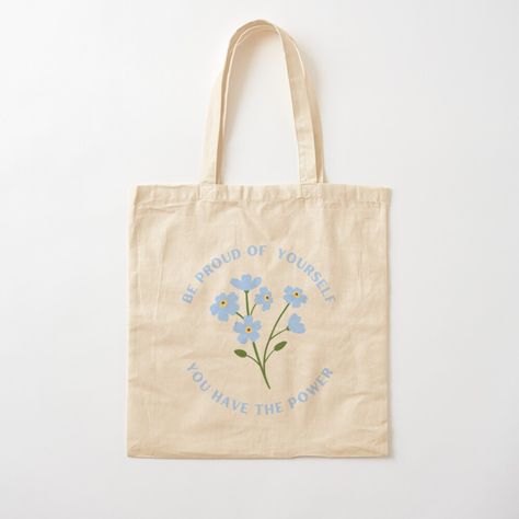 Compra mis diseños en productos de calidad. Apóyame en Redbubble #RBandME: https://www.redbubble.com/es/i/bolsa-de-tela/Flores-azules-de-Marvberry/163965865.P1QBH?asc=u Cute Tote Bags, Proud Of You, Tote Bags, Tote Bag, Tela