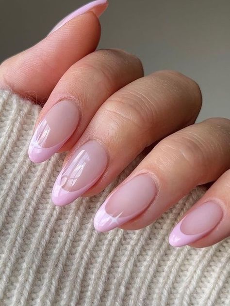 Pink French Tip Nails, Pink French Manicure, Winter Nail Art Designs, Pink French Tip, Acrylic Nails Nude, Glitter Accent Nails, Pink Manicure, Latest Nail Trends, Summer Nail Designs