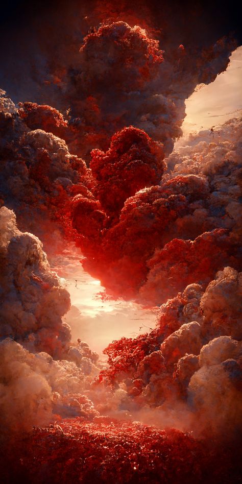 Red Clouds Painting, Red Clouds, Clouds Painting, Painting Images, Red Cloud, Cloud Painting, Red Sky, Art Painting, Red