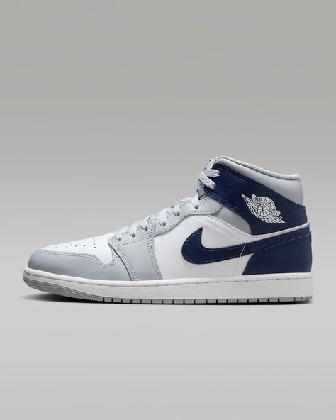 Air Jordan 1 Mid Men's Shoes. Nike.com Nike Air Jordans Outfit Woman, Air Jordan Outfits Men, Air Jordan Blue, Nike Air Jordan Low, Jordans Aesthetic, Jordan Outfit Women, Nike Air Jordans Outfit, Air Jordan Red, Air Jordan 1 Mid White