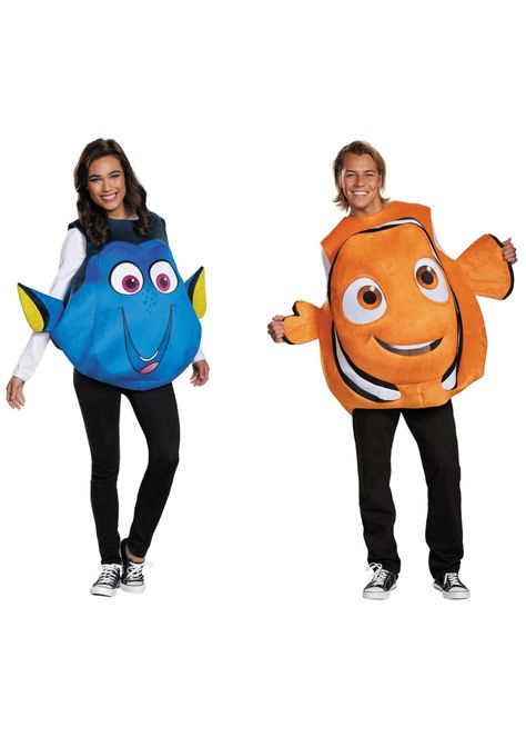 Nemo and Dory Couples Costume Set - Animal Costumes - New for 2016 Dory Halloween Costume, Nemo And Dory Costume, Dory Costume, Dory And Nemo, Finding Nemo Costume, Nemo And Dory, Nemo Costume, Halloween Office Party, Disney Duos