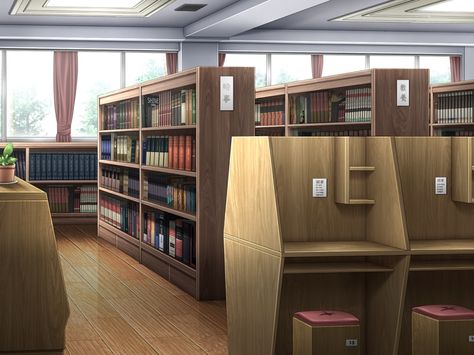 Library Room Design, Anime Houses, Gacha Backgrounds, Episode Interactive Backgrounds, Anime Places, Episode Backgrounds, School Interior, Library Aesthetic, Library Furniture