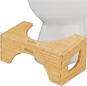 Squatty Potty The Original Toilet Stool - Bamboo Flip, 7" and 9" Adjustable Heights, Brown - Improve Bathroom Posture and Comfort Squatty Potty, Toilet Stool, Bathroom Themes, Bathroom Safety, Postpartum Recovery, Daily Living, Built In Cabinets, Baby Health, Take A Seat