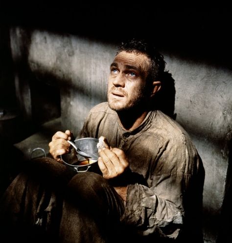 Technically he was wrongly accused, but it's always a pleasure to check out Mr McQueen... (as Henri Charriere in Papillon.) Papillon Movie, Escape Movie, Steve Mcqueen Style, Steven Mcqueen, Robert Vaughn, Prison Escape, Ali Macgraw, Jackie Gleason, Jacqueline Bisset