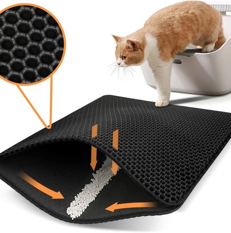 Cat Litter Box Mats, Cat Litter Mat, Cat Cleaning, Litter Mat, Pet Cleaning, Honeycomb Design, Cat Mat, Cat Accessories, Cat Litter Box