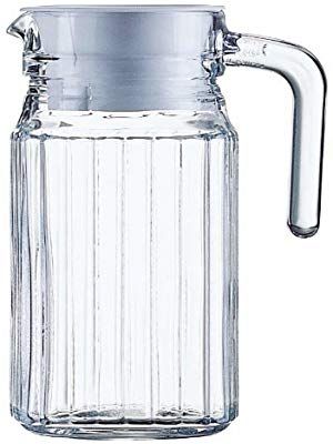 ARC International Luminarc Quadro Jug with White Lid Pitchers, 16 3/4-Ounce: Amazon.ca: Home & Kitchen Glass Fridge, Making Iced Tea, Sun Tea, Homemade Juice, Tea Pitcher, Glass Milk Bottles, Bormioli Rocco, Glass Jug, Practical Life