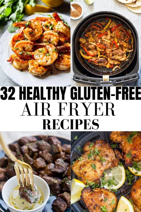 The best Air Fryer Recipes from around the web! This recipe roundup includes everything from main dishes to vegetable side dishes, appetizers and even a few sweet treats. All made in the air fryer! #healthy #paleo #keto #glutenfree #airfryer Easy Gluten Free Dinner Air Fryer, Easy Chicken Gluten Free Dinner, Air Fryer Dinner Recipes Gluten Free, Best Gluten Free Air Fryer Recipes, Gluten Free Air Fryer Meals, Easy Meal Prep Gluten Free, Airfryer Gluten Free Recipes, Family Friendly Gluten Free Meals, Healthy Air Fryer Recipes Gluten Free