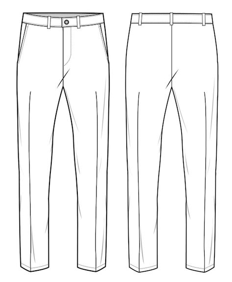 Men formal pant front and back view flat... | Premium Vector #Freepik #vector #pant #pants-flat-sketch #mockup-pant #formal-pant Mens Pants Flat Sketch, Pant Flat Sketch, Pant Drawing, Drawing Pants, Formal Pant For Men, Men Pants Pattern, Pants Drawing, Christian Clothing Brand, Formal Pant