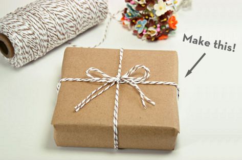 Make your own colorful baking twine Brown Paper Package, Handmade Packaging, Diy Posts, Brown Paper Packages, Cocoa Brown, Bakers Twine, Holiday Gift Wrap, Decorative Tape, Wrapping Ideas