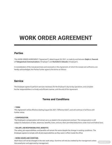 Work Agreement, Pages Template, Company Work, Hr Management, Job Work, Template Google, Apple Mac, Google Docs, Business Person