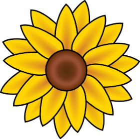 Nancy's Arts & Crafts: Making a Mosaic Table Top Flower Drawing Step By Step, Plant Clip Art, Sunflower Template, Simple Sunflower, Sunflower Plant, Sunflower Stencil, Simple Flower Drawing, Flower Clip Art, Easy Flower Drawings