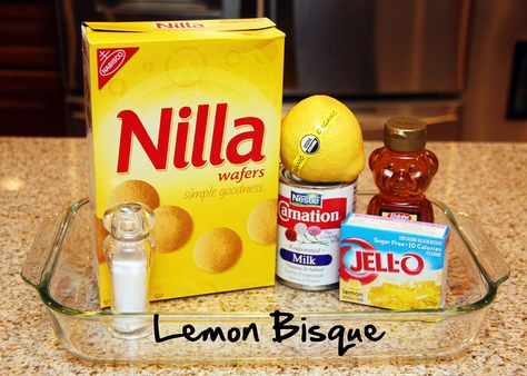 Lemon Bisque by The Spohrs Are Multiplying..., via Flickr Lemon Bisque, Cookies Pudding, Recipe Using Lemons, Ww Meals, Lemon Jello, Lemon Uses, Bisque Recipe, Nilla Wafers, Wafer Cookies