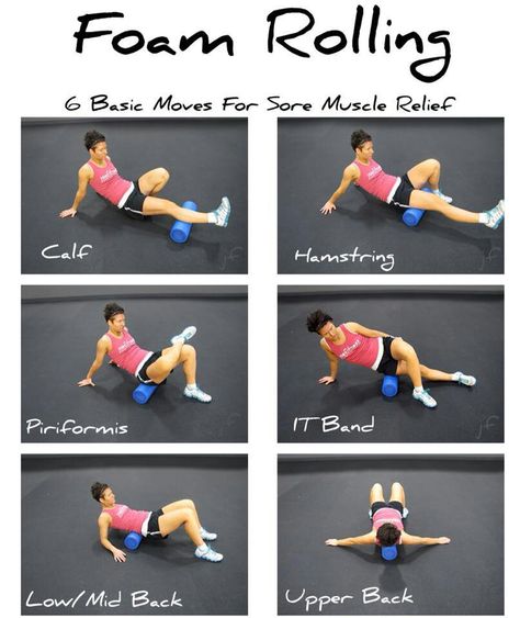 How to roll out your sore muscles on a foam roller. Foam Rolling Exercises, Spartacus Workout, Sore Muscle Relief, K Tape, Hardcore Workout, Foam Roller Exercises, Muscle Relief, Foam Rolling, Knee Exercises