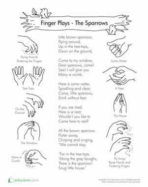 Preschool Fine Motor Skills Worksheets: Finger Plays Preschool Math Lessons, Preschool Social Studies, Preschool Fine Motor Skills, Finger Games, Kindergarten Songs, Childrens Poems, Garden Of Words, Nature Education, Teach Reading