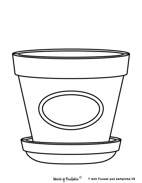 This Flower Pot Template Free Printable is a great activity for preschoolers or kids. Use this flower pot template to decorate with flowers. There is even space to write your name on it. It's a great teacher resource and makes a wonderful spring activity for kids. Flower Pot Template, Pot Template, Gardening Printables, Flower Petal Template, Small Flower Pots, Large Flower Pots, Preschool Gifts, Paper Flower Crafts, Writing Crafts