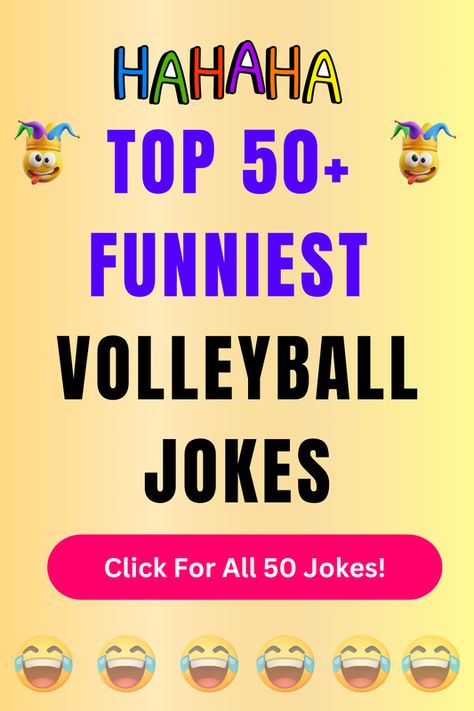 Check Out The Top 50+ Funny Volleyball Jokes And Puns. Click For All 50+ Hilarious Volleyball Jokes! Volleyball Jokes Funny, Volleyball Puns, Volleyball Jokes, Funny Volleyball, Jokes And Puns, Volleyball Humor, Play Volleyball, Coaching Volleyball, Types Of Books