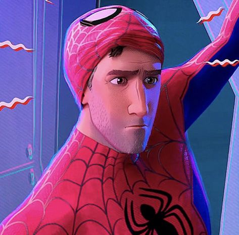 Peter B Parker Into The Spiderverse, Peter B Parker Pfp, Peter B Parker, Spiderman And Spider Gwen, Pretty Pink Princess, Spider Gwen, Gay Marriage, Fictional Crushes, Spiderman Art