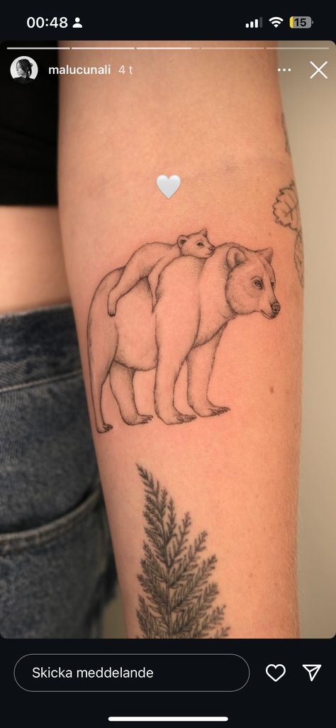 Outline Bear Tattoo, Mamma Bear Tattoo, Minimalist Bear Tattoo, Brother Bear Tattoo, Mamma Bear, Tattoo Time, Bear Tattoos, Brother Bear, Bear Tattoo