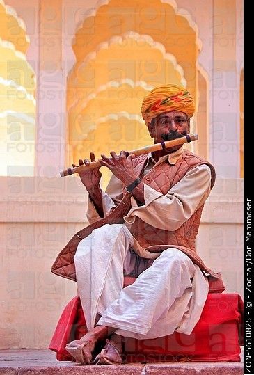 Indian man playing flute, Mehrangarh Fort, Jodhpur, Rajasthan, India Man Playing Flute, Mehrangarh Fort Jodhpur, Mehrangarh Fort, Playing Flute, Human Figure Sketches, Amazing India, Indian People, India Culture, India Photography