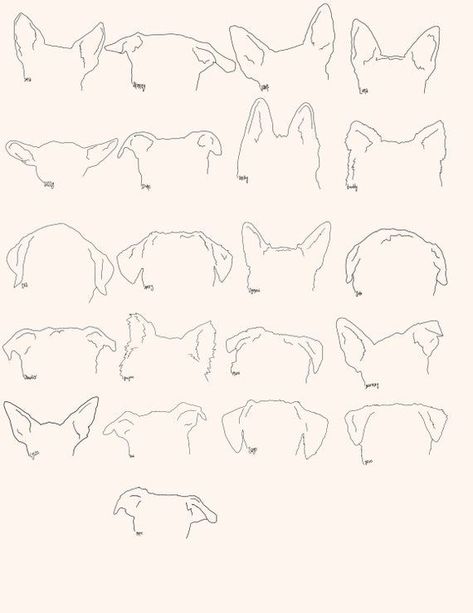 Cute Tattoos For Dogs, Dog Ear Silhouette Tattoo, Tiny Pet Tattoos, Dog Outline Tattoo Silhouettes, Pet Ear Outline Tattoo, Tiny Dog Tattoo Minimalist, Dog Ear Tattoo Outline, Pet Outline Tattoo, Dog Ears Tattoos