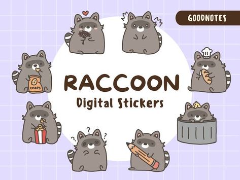 Planner Sticker Ideas, Racoon Sticker, Panda Emoji, Goodnotes Elements, Cute Panda Drawing, Kawaii Icons, Panda Drawing, Kawaii Sticker, Animal Png