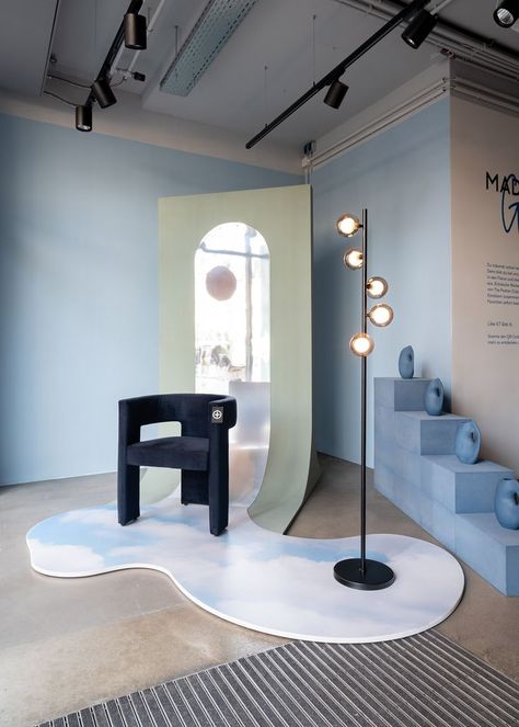 For Made.com, the makers of original homes, we unveil a series of eclectic spaces that champion their core value: originality. Store Display Design, Pop Up Display, Minimalist Window, Portable Backdrop, Color Furniture, Window Color, Store Window, Showroom Design, Shop Front