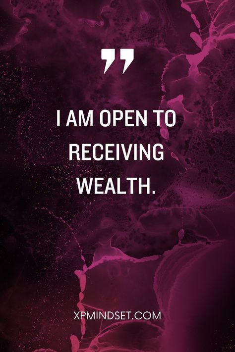 I am open to receiving wealth. I Am Open To Receive, Open To Receive, Open To Receiving, Daily Mantra, Money Manifestation, Manifestation Law Of Attraction, Law Of Attraction Affirmations, Positive Words, Affirmation Quotes