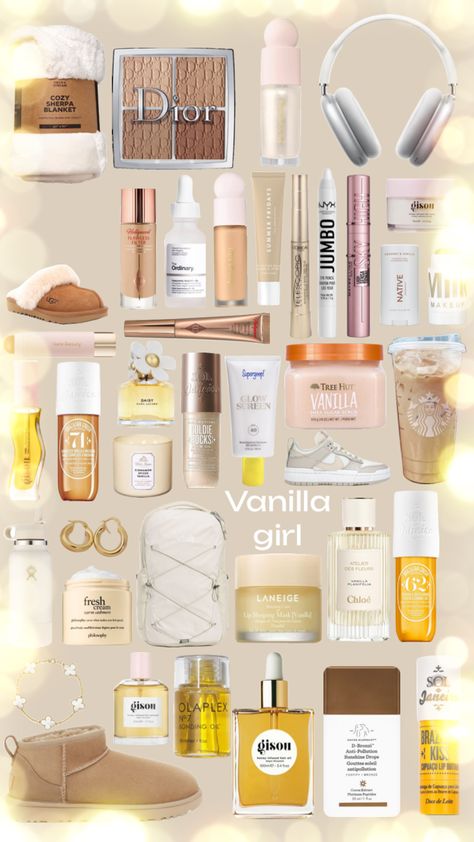 #Vanillagirl#cute#makeup#skincare Vanilla Girl Makeup Products, Vanilla Girl Makeup, Vanilla Makeup, Evening Eye Makeup, Makeup Images, Makeup List, Sephora Skin Care, Eye Makeup Pictures, Vanilla Girl