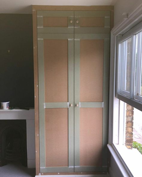 Mdf Wardrobe Design Bedroom, Mdf Wardrobe Doors, Shaker Wardrobes, Earthy Bedrooms, Mdf Wardrobe, Shaker Wardrobe Doors, Diy Built In Wardrobes, Wardrobe Diy, Downstairs Bedroom