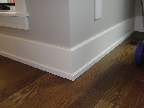 Base Board Modern, 1 X 8 Baseboard, Modern Baseboard And Door Trim, Thick Baseboards And Trim, Base Molding Ideas Modern, Baseboard Trends 2023, Popular Baseboard Styles, Thick Baseboard Trim, Minimalist Baseboard Trim