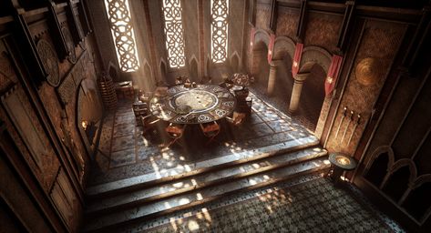 Council Room, Interior Concept Art, Art Test, Throne Room, Castle Designs, Golden Sun, Fantasy Places, Bungalow House Design, Wings Of Fire