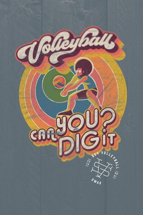 Volleyball Swag, Volleyball Design, Volleyball Posters, Funny Pickleball Shirts, Volleyball Gear, Volleyball Designs, Sports Lover Gifts, 70s Design, Volleyball Humor