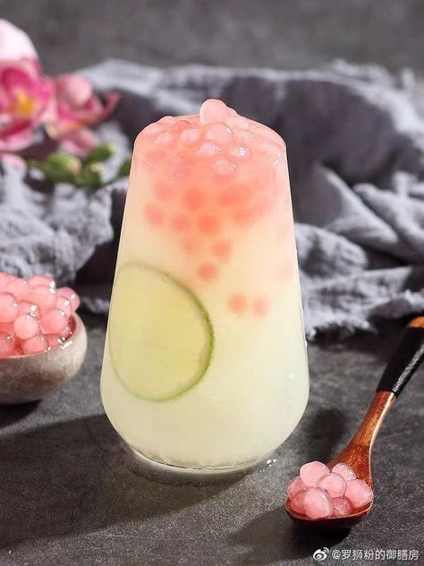 Premixed Cocktails, Sakura Jelly, Rose Powder, Pinterest Feed, Colorful Drinks, Fancy Drinks, Tidal Wave, Pretty Drinks, Food Drinks Dessert