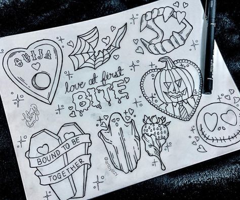 litzy on Instagram: “love at first bite, valentine’s day flash sheet since y’all liked these so much ♡” Love Tattoo Flash Sheet, Valentine’s Day Flash Sheet, Valentines Flash Tattoo Sheet, Valentine’s Day Tattoo, Bite Me Tattoo, Tattoo Designs Black And White, Tattoo Designs Watercolor, Tattoo Designs Traditional, Tattoo Designs Japanese